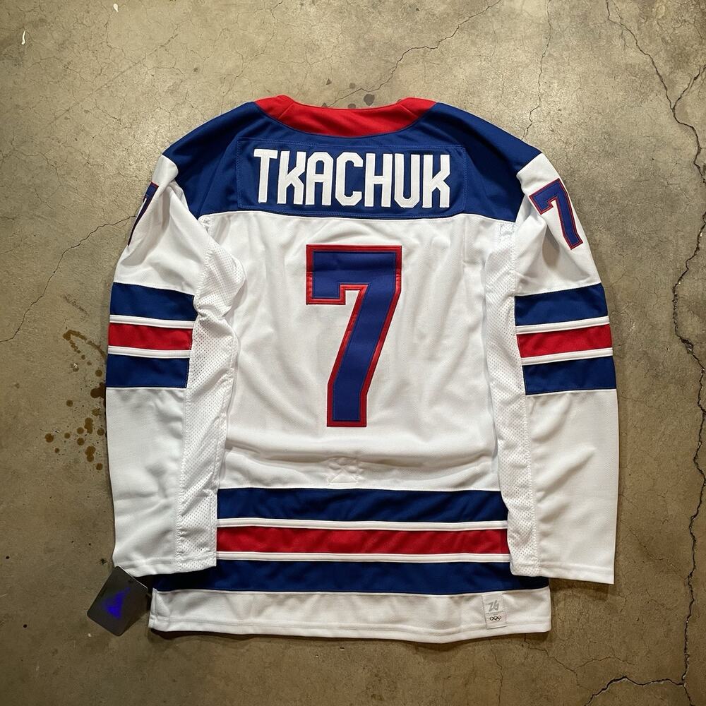 Brady Tkachuk 2026 Olympics Team USA Size M Jersey White
